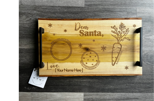 Solid Wood Santa Serving Tray